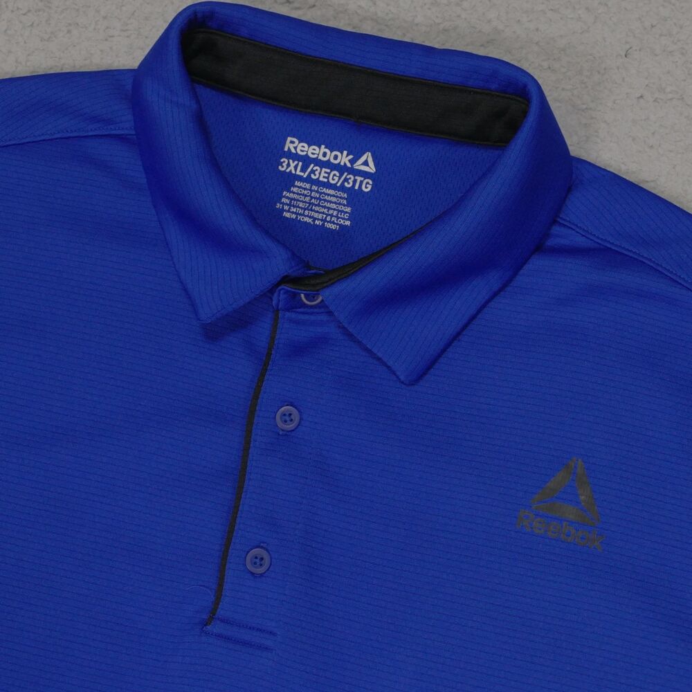 Reebok Golf Polo Shirt Men’s Size 3XL Royal Blue Golf Performance Short Sleeve